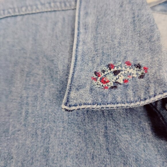 Vintage Northern Reflections Womens Button Down Denim Shirt Sz Large - Picture 3 of 5